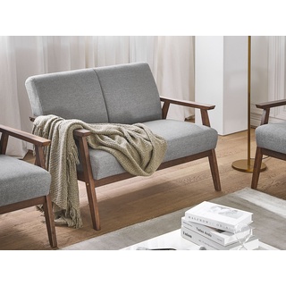 2-Sitzer Sofa grau Retro-Design ASNES