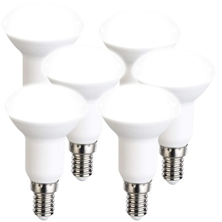 Luminea Leuchtmittel E14: 6er-Set LED-Reflektor R50 tageslichtweiß 450lm, E14, 5W (ersetzt 40 W) (Glühbirnen E14, E14 Spot, Einbaustrahler)