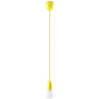 SOLLUX Pendelleuchte DIEGO Einzigartiges Design ohne Lampenschirm Minimalistische Beleuchtung LED einzelne gelbe Glühbirne