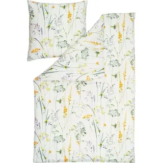 Estella Melis Blumen Lindgrün-Abricot 155 x 220 cm + 40 x 80 cm