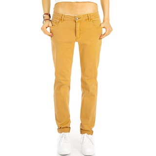 be styled Boyfriend-Jeans Gerade geschnittene Hüftjeans relaxed Damenhosen - Damen - j8m 5-pocket, mit Stretch-Anteil gelb 34