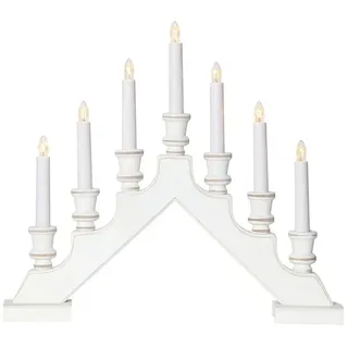 Star Trading  Lichterbogen ,Sara' aus Holz, weiß, 7-flammig, E10 Leuchtmittel, N