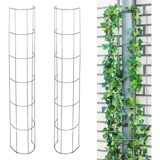 Rankgitter aus Metall für Fallrohre 120 cm - 2 Stück - halbrundes Gitter