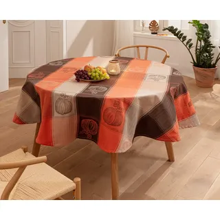 Baumwoll-Tischdecke DM180 in Jacquard rost von DW-Shop, Rost