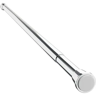 ALU DUSCHVORHANGSTANGE TELESKOPSTANGE CHROM SILBER GLÄNZEND KLEMMSTANGE DUSCHSTANGE ► Rostfrei - 8 Längen ab 45 cm bis 300 cm TOP (140-250 cm)