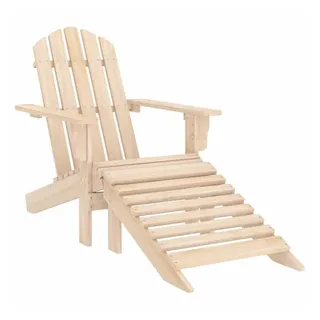 vidaXL Adirondack-Gartenstuhl mit Fußteil 31,8 x 85,5 x 88,5 cm braun