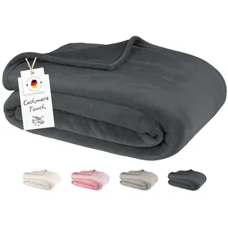 Wohndecke Kuscheldecke Flauschig Fleecedecke 150x200 180x220 Sofa Couch Decke, Carpe Sonno, Super Softe Sofadecke Überwurf Tagesdecke Grau Anthrazit grau 150 cm x 200 cm