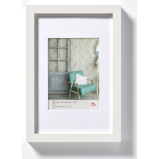walther design Bilderrahmen weiss 70 x 100 cm Echtglas Stockholm Holzrahmen EA100W