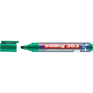 Edding, Marker, 363 Whiteboardmarker - grün - 10 Whiteboard Stifte - Keilspitze 1-5 mm - Boardmarker abwischb (Grün, 1, 5 mm)
