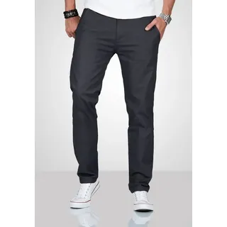 Alessandro Salvarini Chinohose Herren Hose kariert – Regular Fit Baumwollhose Karierte Chino Hose mit Stretchkomfort grau 29