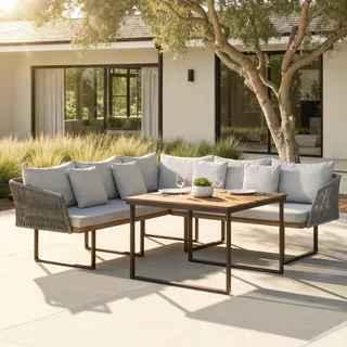 Bessagi Garden Dining-Loungeset Viola grau