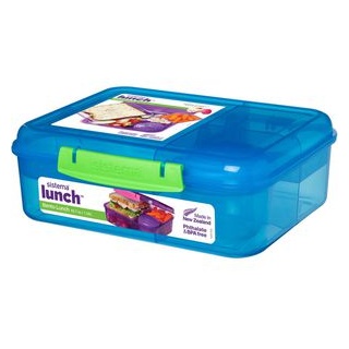 Sistema Lunchbox Lunch Bento 41690, Kunststoff, mit 5 Fächern, farbig sortiert, 1,65 l