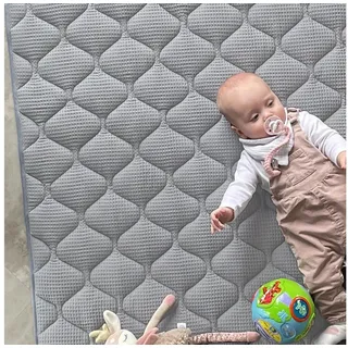 Krabbeldecke Sanosoft® Krabbeldecke aus Deutschland, Sanosoft, Öko-Tex und Made in Germany grau 120 cm x 120 cm
