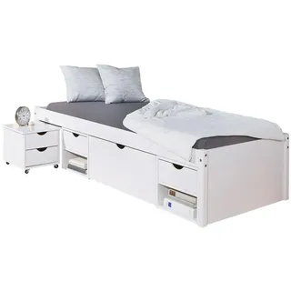 VCM Timm Bett 90 x 200 cm Weiss