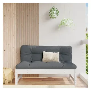 vidaXL Garten-Mittelsofa Holz weiß
