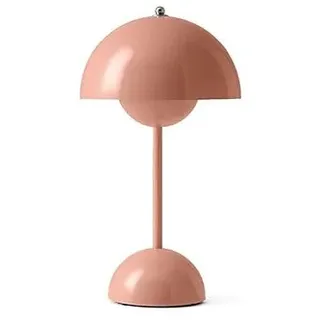 Bammare Kabellos Touch Control Tischlampe, 3 Farben Dimmbare Wiederaufladbare LED Tischlampe, Dekorative Nordeuropa Flowerpot Schreibtischlampe für Schlafzimmer Wohnzimmer Restaurant Bar (Rosa)