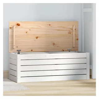 vidaXL Truhe 89 x 36,5 x 33 cm 1-tlg. weiß