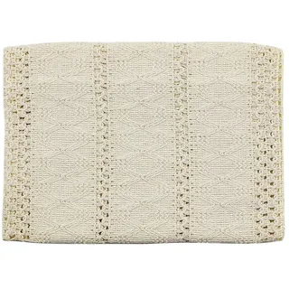 Tiardey Boho-Tischläufer, Makramee, Bauernhaus, gewebtes Baumwollleinen, rustikaler Tischläufer mit handgefertigten Quasten für Heimdekoration, Esszimmer, Braut, 30 x 180 cm