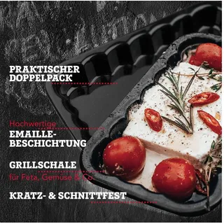 FMprofessional Grillschale onesize Edelstahl/Emaille
