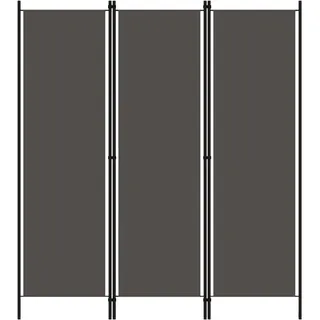 Keyroto 3-TLG Paravent Raumteiler Innen Paravent Balkon Paravent Outdoor Trennwand Raumteiler Anthrazit 150x180 cm