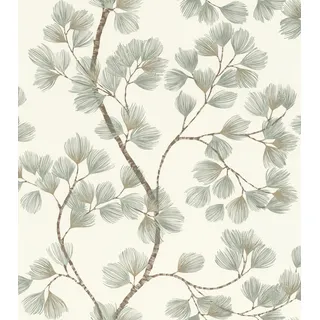 Rasch Textil Vliestapete Zweige 10,05 x 0,53 m 300 g braun/grün 34193