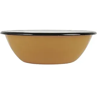 IB Laursen - Schale, Schüssel - Emaille - Farbe: Gelb-Weiß - Ø 16,5 cm