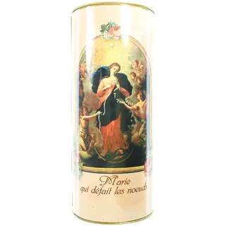 Nachtkerze Maria, die die Knoten löst, 15 x 6 cm – Andachtskerze – christlicher Kult aus pflanzlichem Wachs