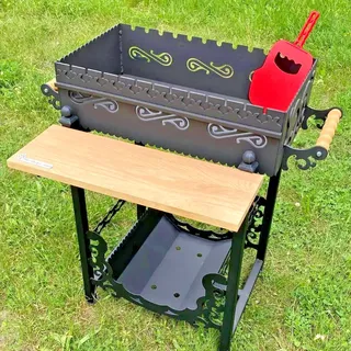 Grill-Mangal "Vostochnij",Schaschlik, Grill, 4mm Stahlstärke, Picknick, Camping.