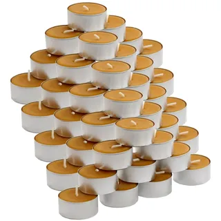 Bienenwachs Teelichter 100% naturrein 38mm, natürliche Duftkerzen, Baumwoll Docht, ca. 3,5h Brenndauer, Made in Germany, Set Auswahl