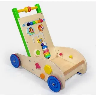 Holzspielzeug Lauflernwagen mit bunten Motorik Elementen BxLxH 490x300x430mm NEU