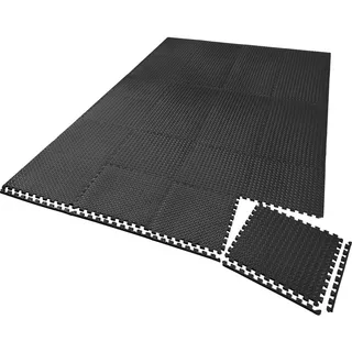 Tectake Bodenschutzmatte 246 cm Schwarz