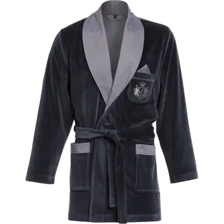 Revise Kurzer Morgenmantel für Herren RE-111 Velour Bademantel – Elegant - XXL