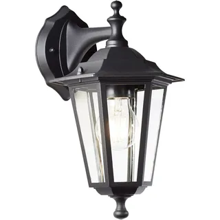 Brilliant Außenwandleuchte Glas Metall 31,0 cm hängend schwarz