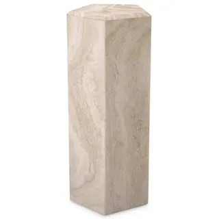 Casa Padrino Luxus Deko Säule 31 x 31 x H. 79,5 cm - 5 Eckige Travertin Naturstein Säule - Pflanzensäule - Wohnzimmer Deko Säule - Hotel Deko Säule - Luxus Möbel - Luxus Qualität