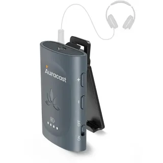 Venucast AuraClip - Auracast Empfänger mit 3,5-mm-AUX-Ausgang | Kompatibel mit jedem Auracast-Sender, Clip-Design, ideal für öffentliche Einrichtungen