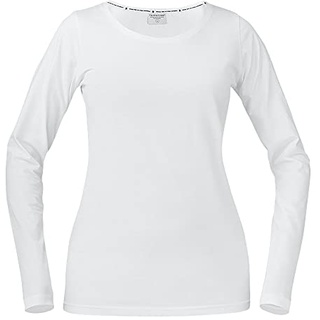 Texstar WT17 Damen Langärmeliges Stretch T-Hemd, Größe L, Weiß