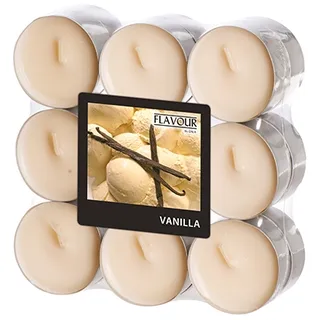 Papstar Duftteelichter, Vanilla, Ø 37,5 mm · 16,6 mm, "Flavour", 10 x 18 Stück