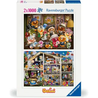 Ravensburger Puzzle Lustige Gelinis - 2x1000 Teile Puzzle für Erwachsene