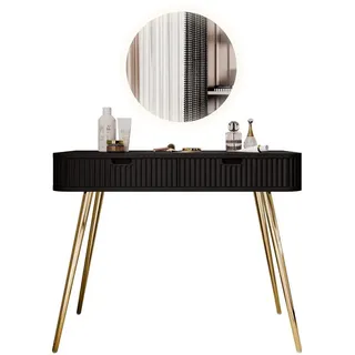 lookway Schminktisch, ZAIRA mit LED Spiegel Schwarz,
