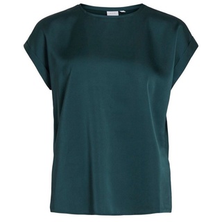 Vila T-Shirt Satin Blusen T-Shirt Kurzarm Basic Top Glänzend VIELLETTE 4599 in Grün-4 grün|schwarz XS (34)ARIZONAS