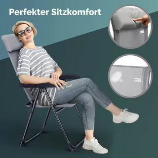 CASARIA Gartenstühle Set Klappbar