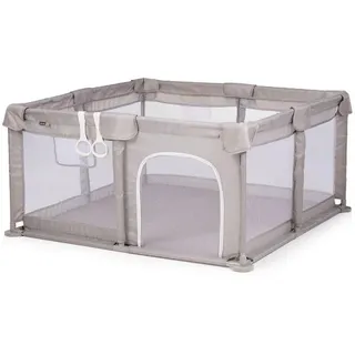 Chipolino Laufstall Fiesta 120 x 120 cm atmungsaktiv Eingang Aufbewahrungstasche beige