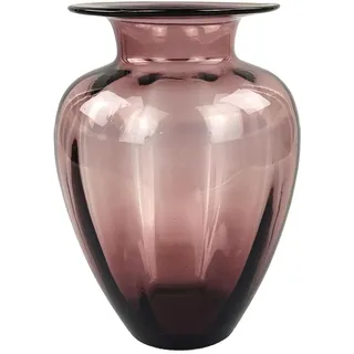 Dekovase Glasvase Vintage Vase Glas Retro Tischvasche (15,5 cm, lila)