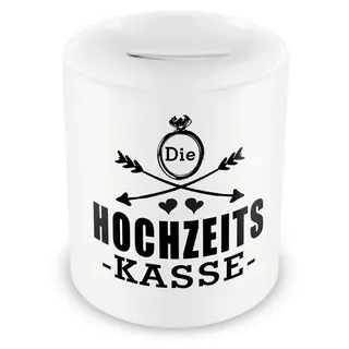 Samunshi® Brautpaar Spardose Hochzeit Sparschwein - Die Hochzeits Kasse - Just Married Spardose Hochzeitsgeschenk Geldgeschenke Verlobung Flitterwoch