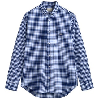 Gant Langarmhemd Popeline-Hemd in Vichykaro blau M