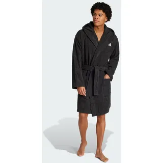 adidas Hooded Dressing Gown Bademantel Black S
