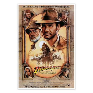 Posterlounge Indiana Jones und der letzte Kreuzzug (Englisch) Poster | 60 x 90 cm von Vintage Entertainment Collection Braun Wandbilder Wanddeko