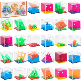 THE TWIDDLERS 28-teiliges Geduldsspiele und Knobelspiele Set für Kinder und Erwachsene - Mini Labyrinth Puzzle Würfel als Mitgebsel für Kindergeburtstag, Adventskalender und Gastgeschenke