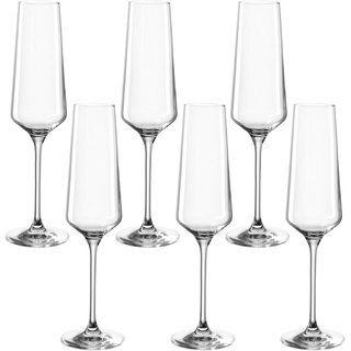 LEONARDO HOME PUCCINI Sektglas, Glas, klar, 6 Stück (1er Pack), 6