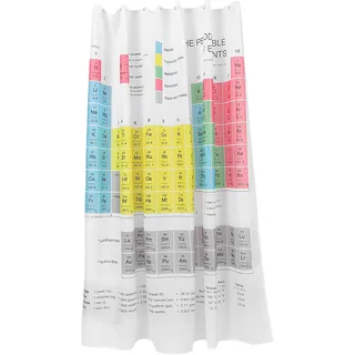 Duschvorhang Mit Periodensystem Motiv Aus Polyester